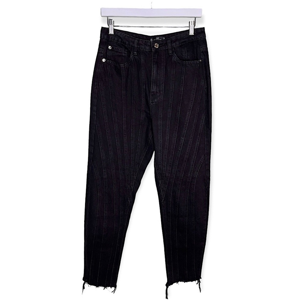 NWT Missguided‎ Women’s Seamed Riot High Rise Mom Jeans in Black Size 8